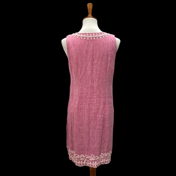 Original Robert Roller Rabbit Dress Sleeveless Pink Embroidered Side Zip Small - Picture 15 of 15